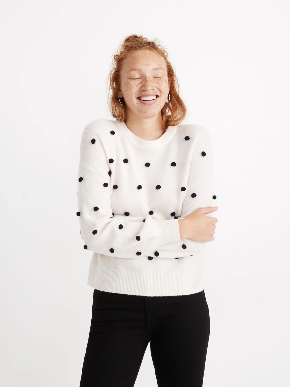Madewell Brockton Bobble Sweater in Coziest Yarn